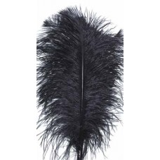 FEATHERS OSTRICH WING Black 14-17" (BULK)-OUT OF STOCK